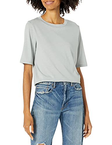 Vince Women's Elbow Sleeve Crew, Fog, Extra Small #TOP25