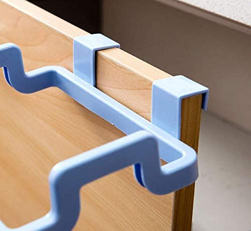 WOIWO 4 PCS Kitchen Door Back Type Portable Garbage Bag Holder Household Cabinet Door Behind The Cloth Rack Trash Rack