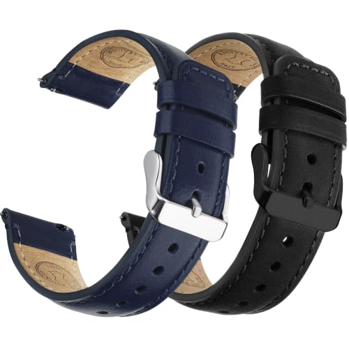 Image of Fullmosa 22mm Quick Release Leather Watch Bands for Garmin Samsung Galaxy