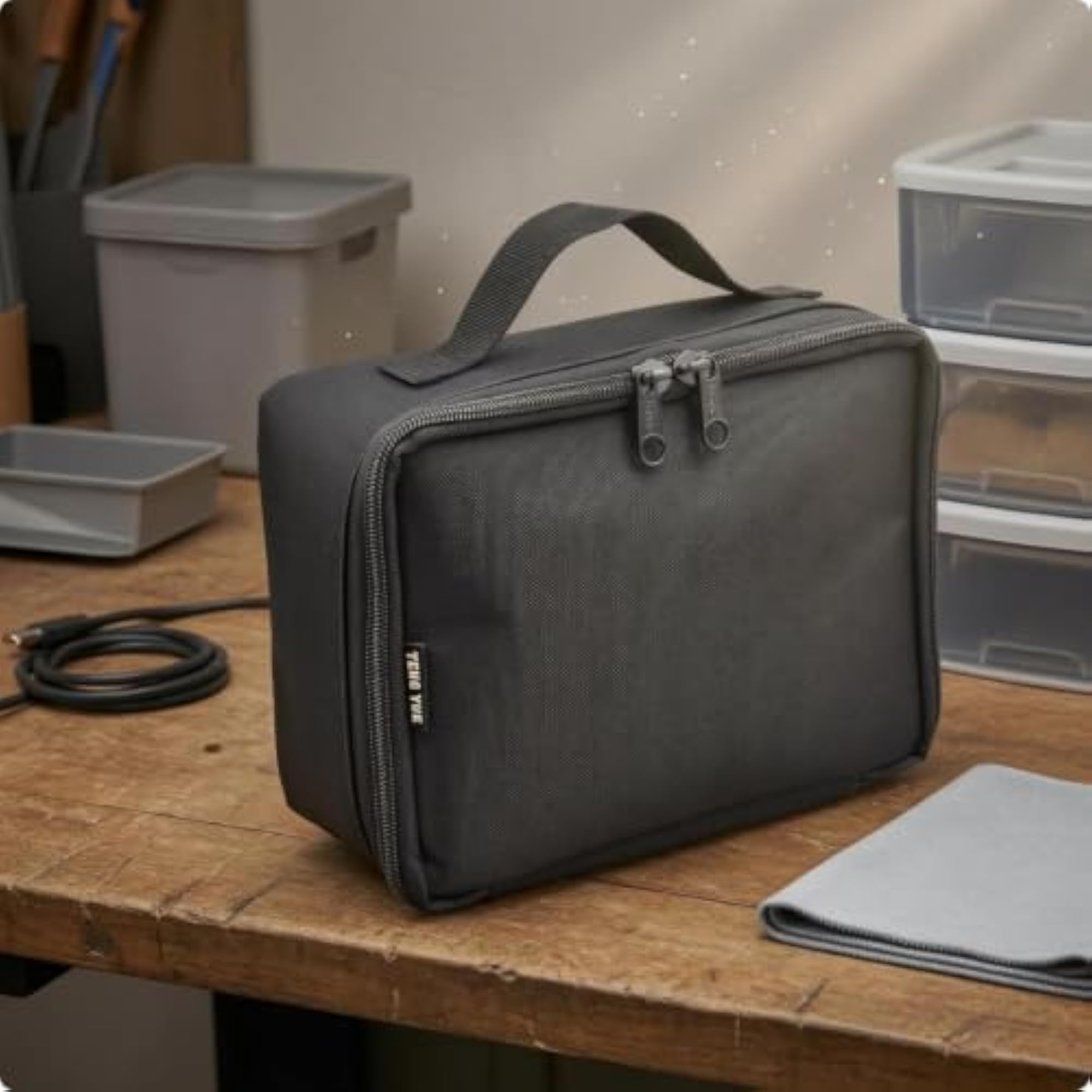 Divided Organizer Bag Velvet Lined Hand-Carry Case