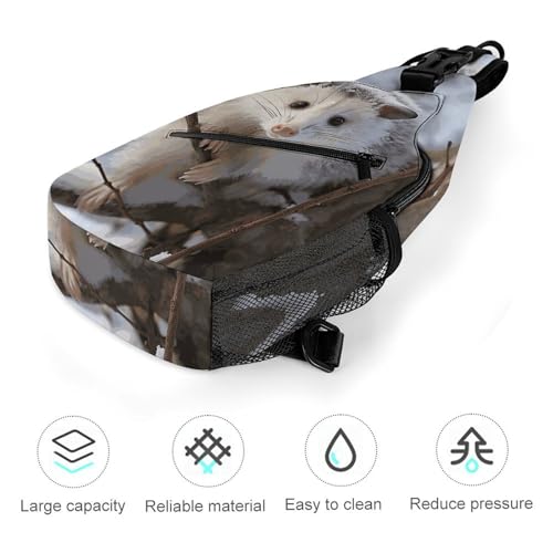 Bolso tipo sling Opossum en nieve para mujer y hombre miniatura 5