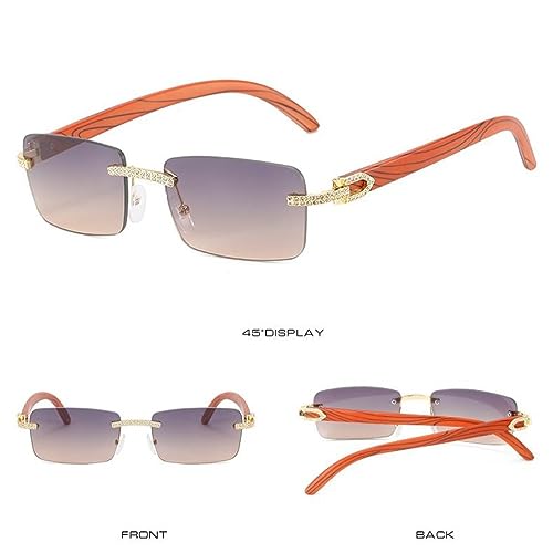 Lunettes de soleil Rectangle luxe dégradé MUTYNE protection UV400 - 2