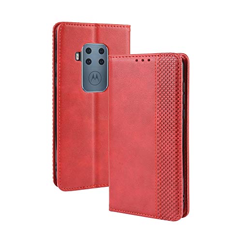 Étui cuir Motorola Moto One Pro anti-rayures avec rangement portefeuille