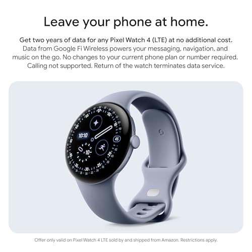 Image of Google Pixel Watch 4 (41mm) - Android - 2 Years of Data - Heart Rate,Sleep & Fitness Tracking-30-Hour Battery - Matte Black Aluminum Case - Obsidian Active Band - LTE (2025)-Google Pixel Watch app