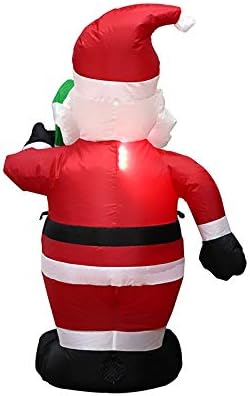 4 FT Christmas Inflatables Santa Outdoor Decorations, Santa Claus with Candy Stick Inflatable with Led Lights Xmas Blow up Yard Decorations for Square Lawn Garden Patio Holiday Party Decor - Image 9