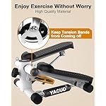 Steppers for Exercise at Home, Mini Stair Stepper with Resistance Bands, Portable Under Desk Stepper Workout Step Machine 300 lbs Weight Capacity - Image 3