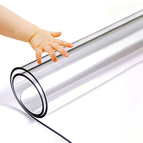 IXIETY Tappetino for Sedia da Ufficio for Scrivania del Computer,Tappeto Salvapavimento for Parquet,PVC Tappetino Trasparente for Pavimenti Duri, 1,5 mm, 50/80/90/100/120/140cm (Color : 1.5mm, Size