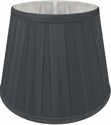 Wogati® Premium Lampenschirm E14/E27 Baumwolle | verschiedene Größen & Farben | Farbe: Schwarz (gefaltet) / Größe: L | Lampenschirm Stehlampe + Lampenschirm Hängelampe + Lampenschirm für Tischlampe