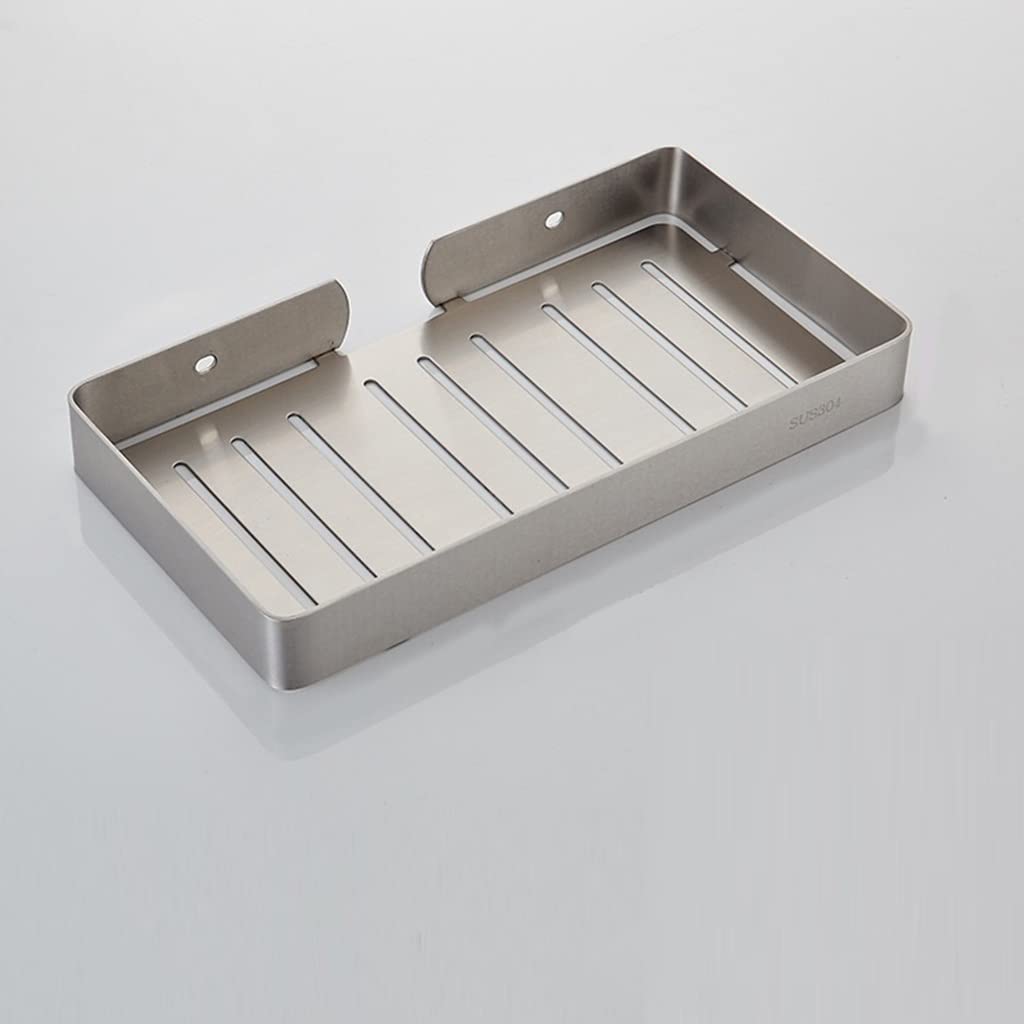 WDSOPK Stainless Steel Corner Shower Caddy - Wall-Mounted Bathroom For Shampoo, Soap & Spice Storage - Modern Hanging Shelves For Kitchen And Bathroom - Silver,Silver (Brushed)