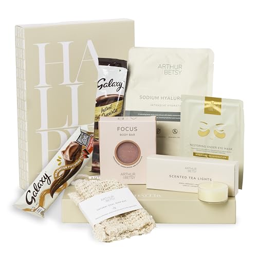 Hallby Hug In A Box, Pamper gift box, Relaxation Gifts For Women, Self Care Pamper Hamper, Birthday Gifts For women, Gifts for her, Pamper Spa Gift Set For Women, Friend gifts, Pamper gifts