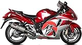  MIVV Zugelassene Auspuff Titan oval kompatibel mit Suzuki GSx-R 1300 Hayabusa 2008 2009 2010 2011 2012 2013 2014 2015 2016 2017