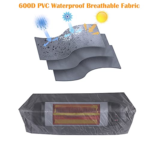 COOSOO Patio Heater Cover Elektrische Heater Cover Wandmontage 420D Oxford Waterdicht Stofdicht Anti-UV Covers voor… - Image 6