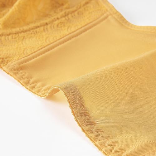 Soutien-gorge sans couture jaune 36E à armatures lisses et légères