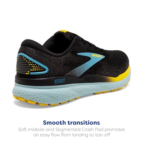 Brooks Herren Ghost 16 Sneaker, Schwarz, geschmiedetes Eisen, Blau, 46.5 EU