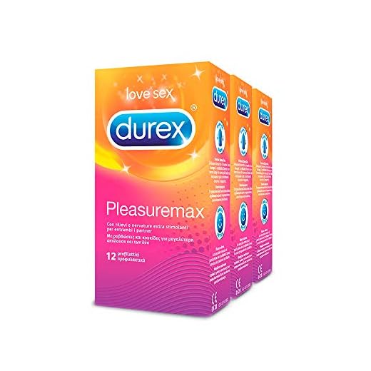 Kit 3x Preservativos Durex Pleasuremax Estimulantes con costillas y puntas, 36 preservativos