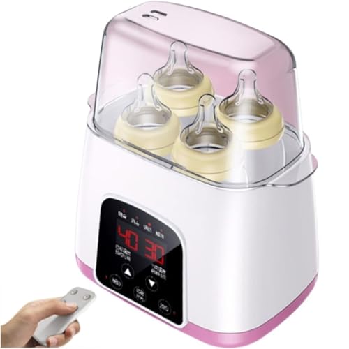 ボトルウォーマー 離乳食ヒーター ミルク加熱 Tufduzo 調乳ポット滅菌器 24時間保温・予約機能 LCDディスプレイ 多機能ミルクウォーマー 空焚き防止 授乳用品 (リモコン付き,B)