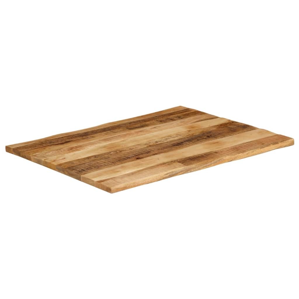 Hothingwell Blat stołu z drewna mango 90 x 80 x 3,8 cm żywa krawędź | Masywny tropikalny, gładka powierzchnia Łatwy do czyszczenia, unikalny rustykalny, wielofunkcyjny zamiennik