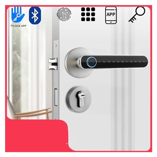 Serrure connectée biométrique 3200GUN avec poignée à empreinte digitale et code - 3