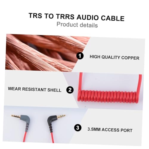 SOLUSTRE 2pcs Cable de Audio Extensión 3.5mm 0.75m Rojo miniatura 7