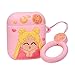 Coralogo Compatible with Airpods 1/2 Cute Case,Cartoon Character Silicone Airpod Designer Skin Kawaii Funny Fun Cool Keychain Ring Design Cover Air pods Cases for Girls Ladies Kids Teens(Sailor Moon)