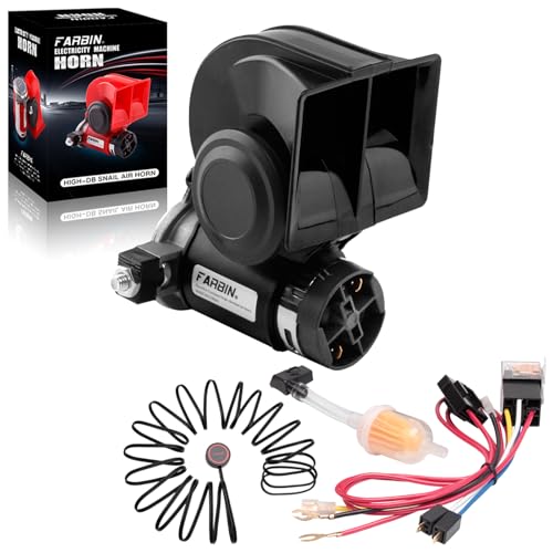 FARBIN Air Horn Kit 12V 150db Loud Horn for Car/Truck,with Wiring Harness and Push Button Switch
