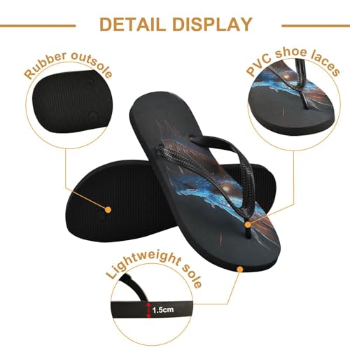 STAYTOP Fire Dragon Flip Flops Sandals of Men's & Women's,Sandals Beach Slippers Shower Slides2
