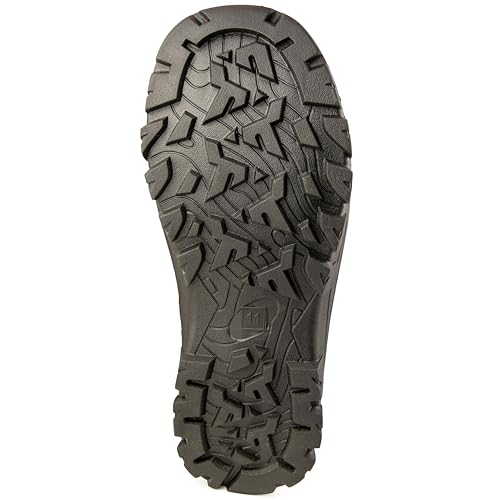 Savage Island Skye Hohe Neopren-gefütterte Allwetter-Gummistiefel – Wasserdichte Regenstiefel, Schwarz , 45 EU