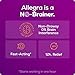 Allegra Adult 12-Hour Allergy Relief Tablets, Non-Drowsy Indoor and Outdoor Allergy Medicine, 60 mg Fexofenadine HCI Antihistamine Pill, 24-Count