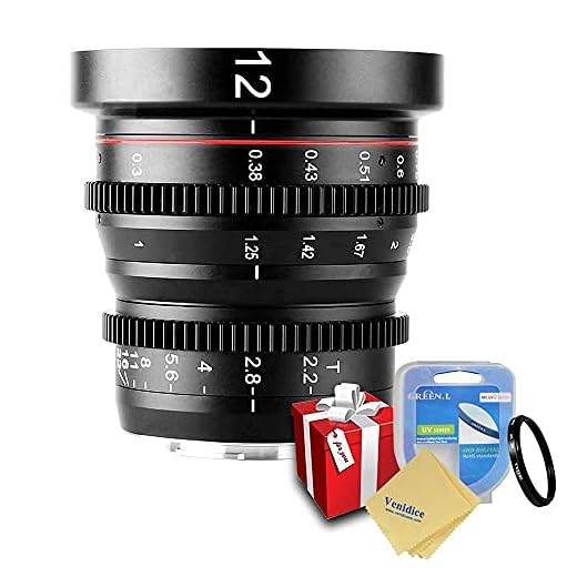 Meike - Lente de enfoque manual para Olympus Panasonic MFT, M4/3 Mount G9 GX7 GX8 GH3 GH5 BMPCC 4K Z CAM E2 (12 mm)