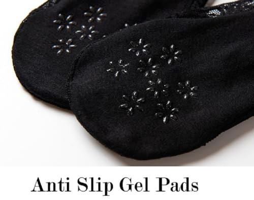 Womens Lace No Show Socks Breathable Low Cut Liner Socks Non Slip Invisible Socks4
