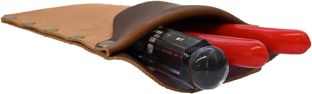 Tool Pocket Protector Pouch - Full Grain Leather - Solid Brass Rivets - Durable Leather Pouch - American Bench Craft - Made in USA