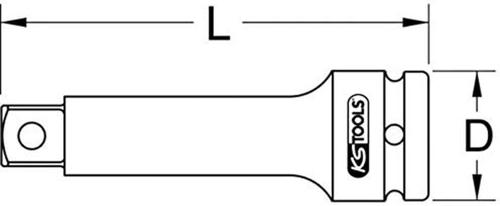 Impact extension, 3/4", 175mm