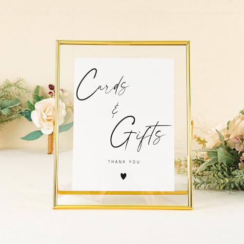 Calculs Cards and Gifts Table Decor 10x8 Inches Floating Picture Frame Wedding Signs Cardbox Decorative Accessories (Gold) by Calculs - Image 2