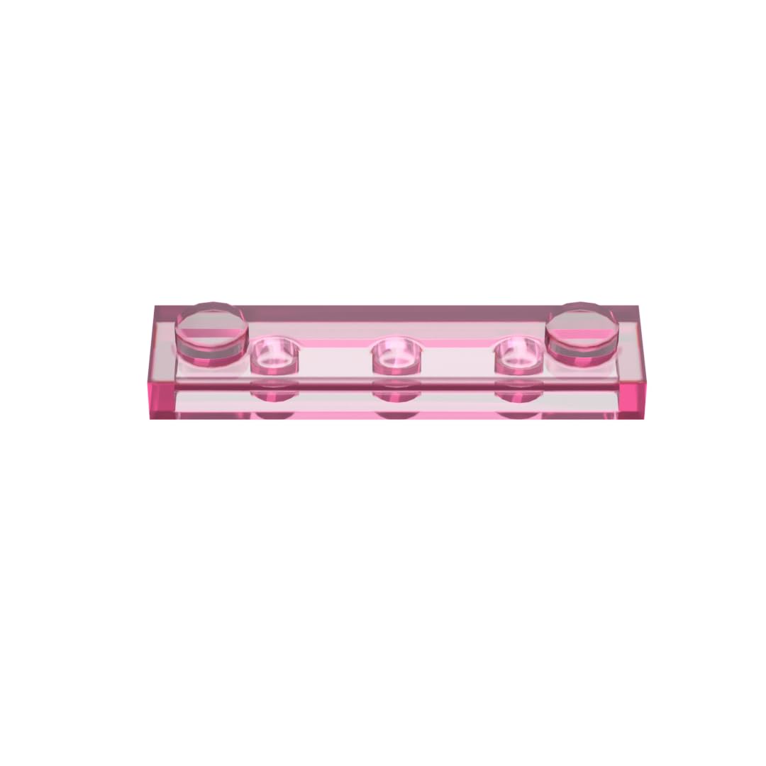 Gobricks 92593 Foundation Plate Plate Special 1x4 with 2 Studs 50 Pieces GDS-723 Compatible with Lego Building Blocks Color:Trans Dark Pink 113