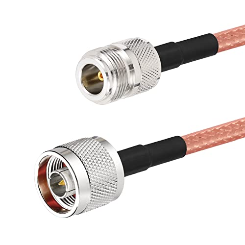 Adaptador coaxial N hembra a macho 30 cm RG-400 miniatura 4