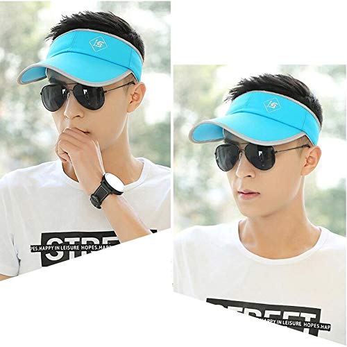 Chapeau-de-Soleil-Empty-Top-Sun-Hats-Summer-Men-Outdoor-Running-Long-Eaves-Sun-Visor-Couleur-Bleu-Marine
