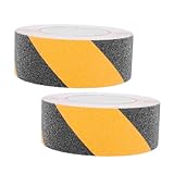 Kisangel 2 Rolls Anti Slip Tape for Stairs and Floors, Pvc Matte Non Skid Grip Tape 50mm X 10m, Outdoor and Indoor Safety Strips for Steps and Walkways