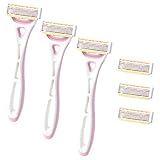 最安!貝印(Kai Corporation) Xfit for woman 女性かみそり 敏感肌用 替刃2個付 カミソリ レディース ×3個