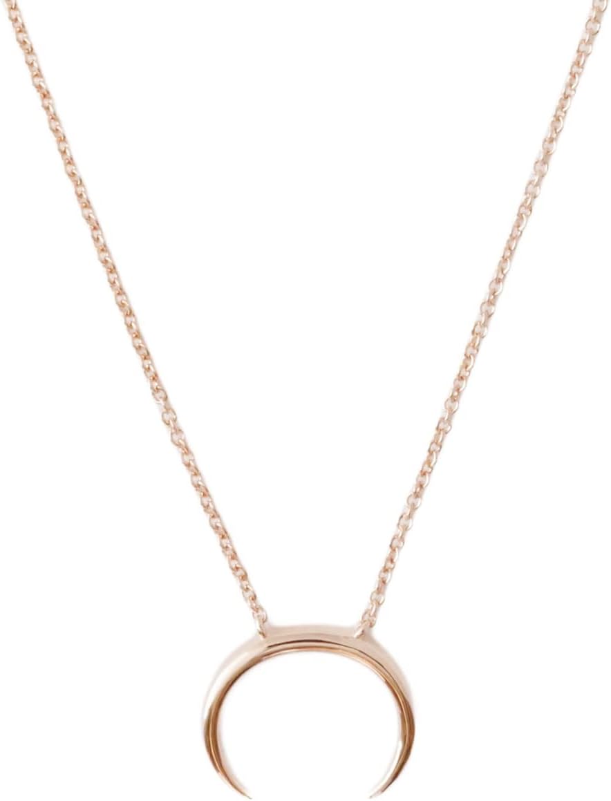 HONEYCAT Tiny Crescent Horn Necklace in Gold, Rose Gold, or Silver | Minimalist, Delicate Jewelry