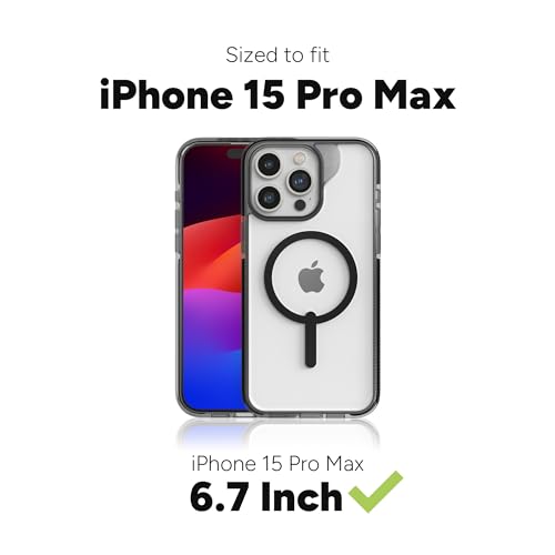 Image of ZAGG Santa Cruz Snap iPhone 15 Pro Max Case - MagSafe Phone Case, Drop Protection (13ft /4m), Durable Graphene, Anti-Yellowing, and Scratch-Resistant Phone Case, Magenta Red