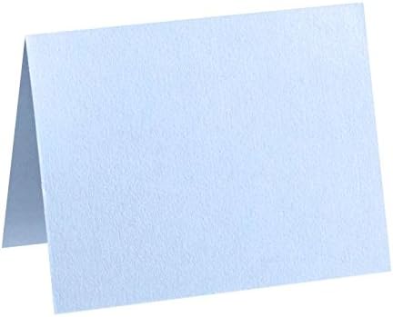 LUXPaper A7 Folded Cards | 5 1/8 x 7 | Baby Blue | 100lb. Cover | 50 Qty