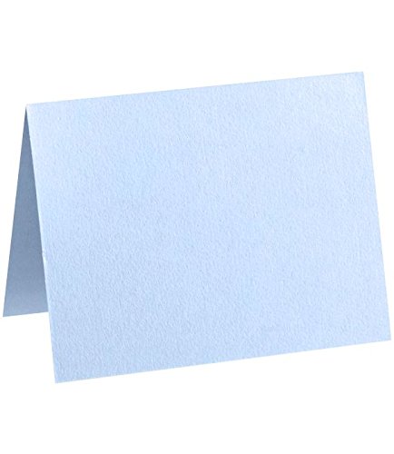 Image of LUXPaper A7 Folded Cards | 5 1 /8 inch x 7 inch | Baby Blue | 100lb. Cover | 50 Qty