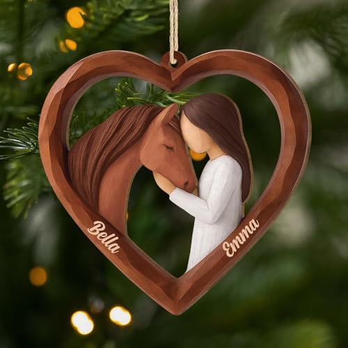 Geschenke Mall Personalisiertes Ornament - Pferde Hinterlassen...