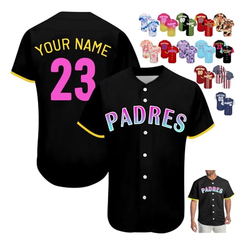 Custom Baseball Jersey Personalized Name Number Baseball Shirts Customized Softball Jersey Uniform for Men Women Youth
