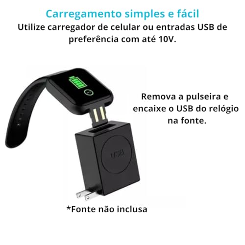 Smartwatch D20/Y68 Notificações Controle de Música Dados corporais Tela de 1,3 Polegadas (Rosa)