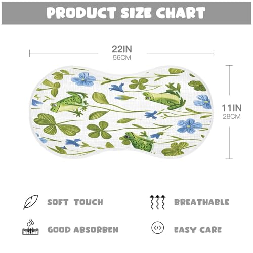Playful Frogs Burp Cloths Cotton Baby Washcloths,Large 22x11in Burping Cloth Absorbent and Soft for Newborn Baby Boys and Girls,2 Pack4