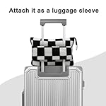 Travel Blanket and Pillow Compact, Premium Soft 2 in 1 Airplane Blanket with Soft Bag Pillowcase，Hand Luggage Sleeve and Backpack Clip (Checkered Black) - Image 5