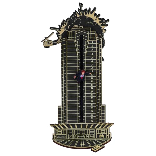 Hård adventskalender, AWAVM jul nedräkningskalendrar, jul Hans Gruber interaktiv adventskalender för bordsdekorationer, festgåvor, klassrumspriser, julklapp (svart)