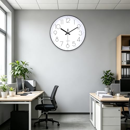 Image of jomparis 16 Inch Large Wall Clock Modern Elegant Style for Living Room Office Kitchen Dining Room