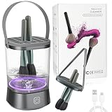 Makeup Brush Cleaner, Auto-Rotating Brush Cleaner for Deep Cleaning, Electric Makeup Brush Cleaner, One-Click Operation Automatic Spinning Cosmetic Brush Cleaner, Suitable for All of Makeup Brushes